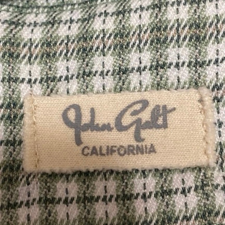 Brandy Melville Green Plaid Button Up Short Sleeve Crop Top Mini Skirt Set Sz S