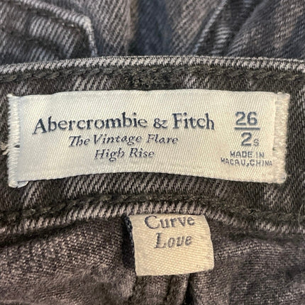 Abercrombie & Fitch The Vintage Flare High Rise Black Bootcut Denim Jeans Sz 26