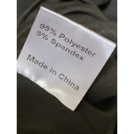Princess Polly Women's Black Long Sleeve Faux Wrap Drape Bodysuit Top Size 10