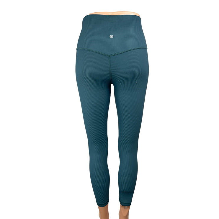 Lululemon Blue High Rise Athletic Yoga Performance Leggings Trouser Pants Size S