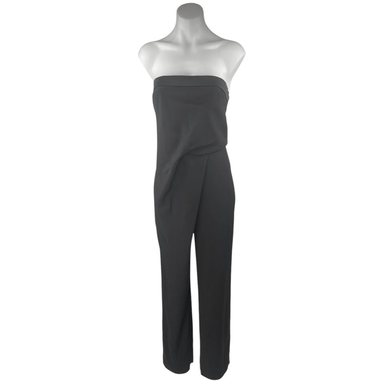 Reiss Toni Silk Satin Trimmed Strapless Tube Sleeveless Bandeau Jumpsuit Size 2
