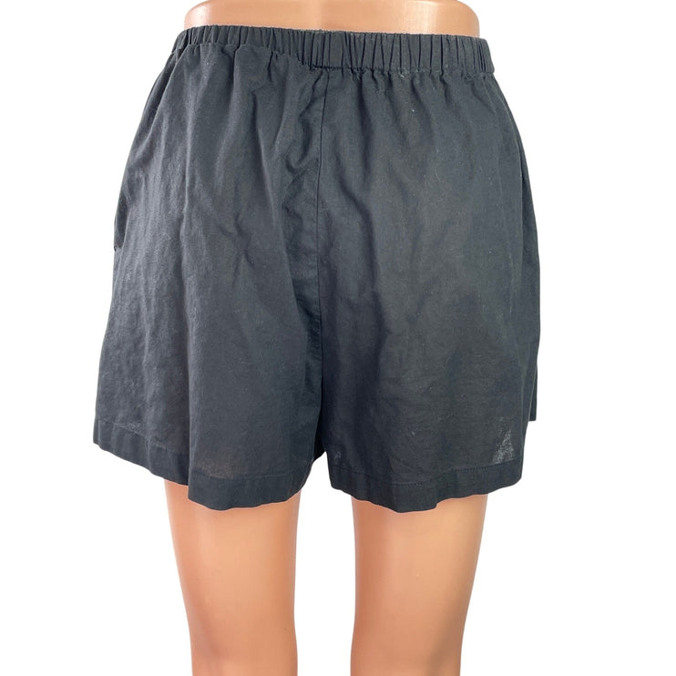 Commense Women's Gray High Rise Elastic Waist Wide Leg Casual Lounge Shorts XS