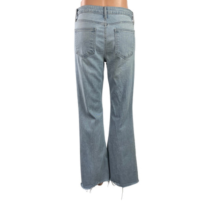 Just Black Denim Blue Light Wash High Rise Raw Hem Flared Bootcut Jeans Size 26