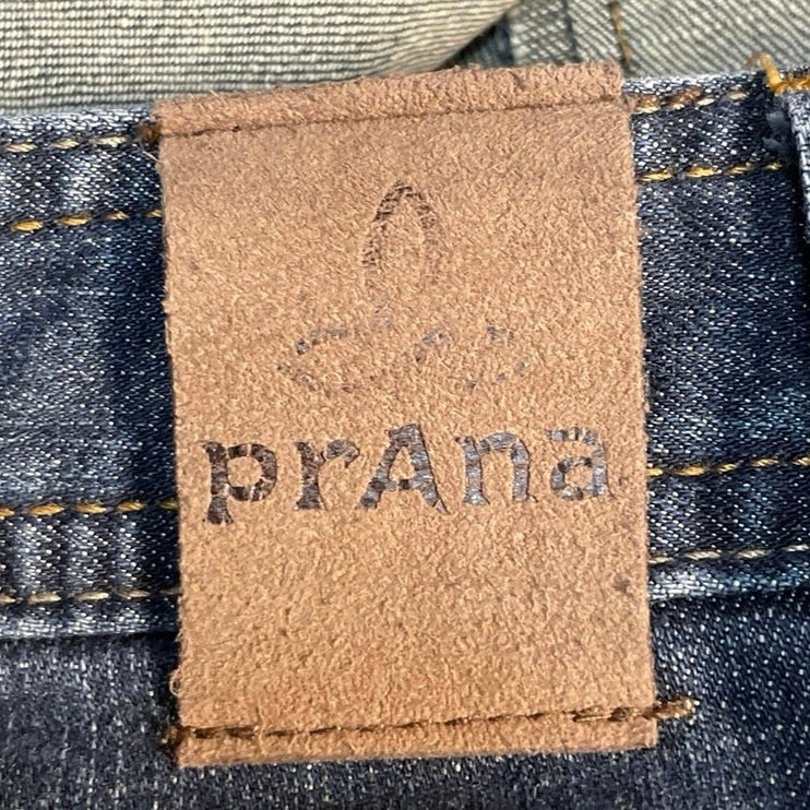 Prana Men's Blue Mid Rise Straight Leg Relaxed Loose Denim Jeans Size 34x32