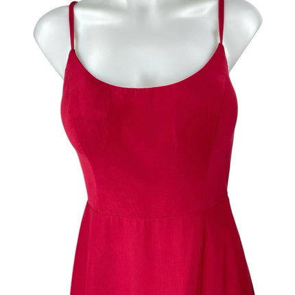 NEW Azazie Moira Red Sleeveless Cami Camisole Tank A Line Maxi Dress One Size