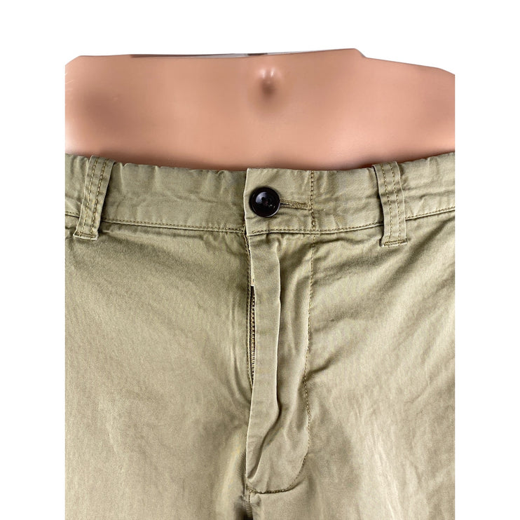 J.Crew Stretch Mens Khaki Cotton High Rise Slim Straight Chino Bermuda Shorts 33