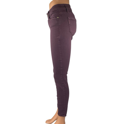 Paige Verdugo Ankle Women's Purple Low Rise Skinny Trousers Denim Jeans Size 25