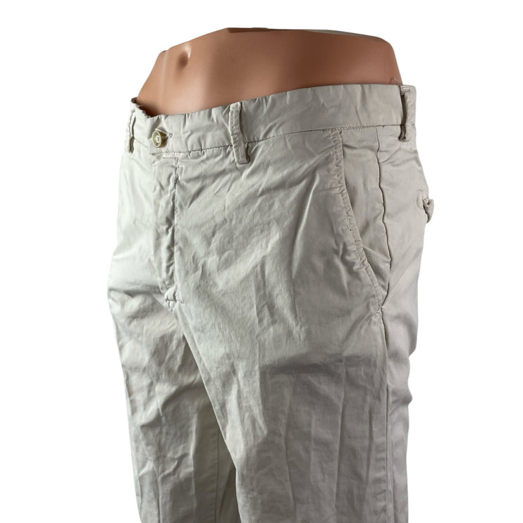 Pedro Del Hierro Men's Gray Straight Leg Slim Fit Trousers Dress Pants Size 34