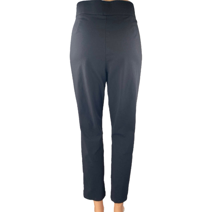 Who What Wear Women's Black High Waisted Slim Tapered Trousers Pants Size 14