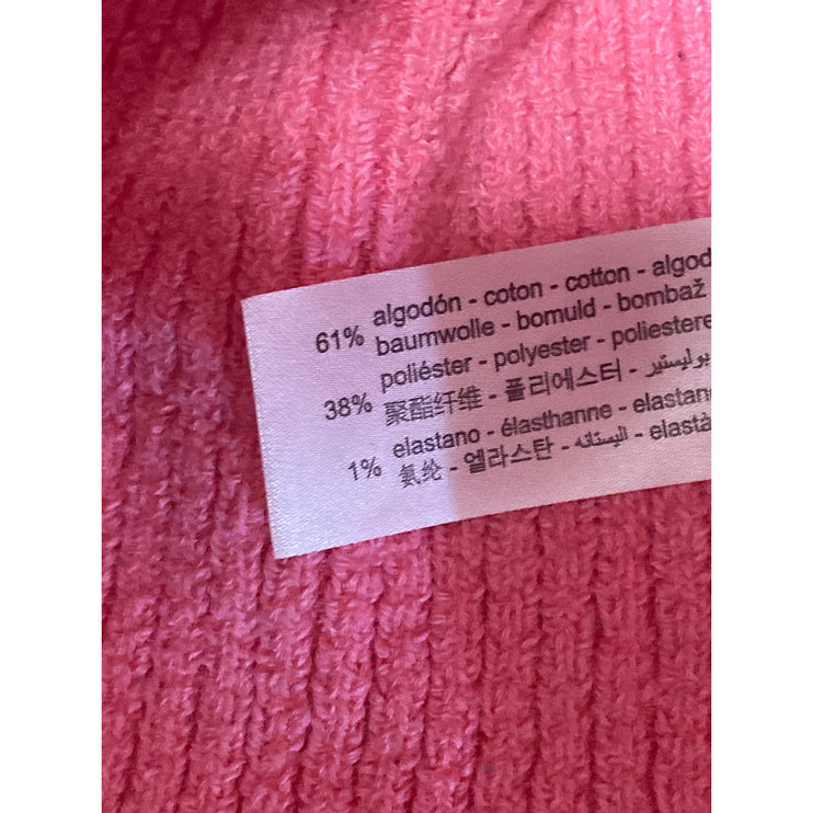 Zara Women's Pink Slit Split Ribbed Knit High Neck Sleeveless Sweater Vest Top S