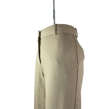 Aritzia Babaton Womens Beige Khaki Wool High Rise Wide Leg Trousers Pants Size 0