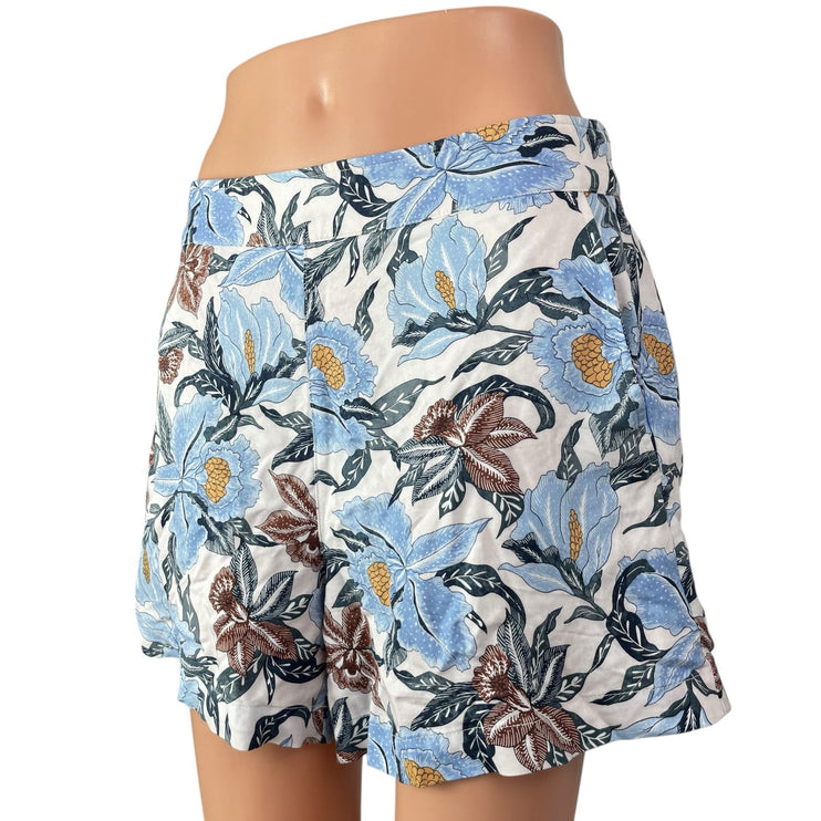 Old Navy Women's Multicolor Floral Scalloped High Rise Casual Summer Shorts Sz M