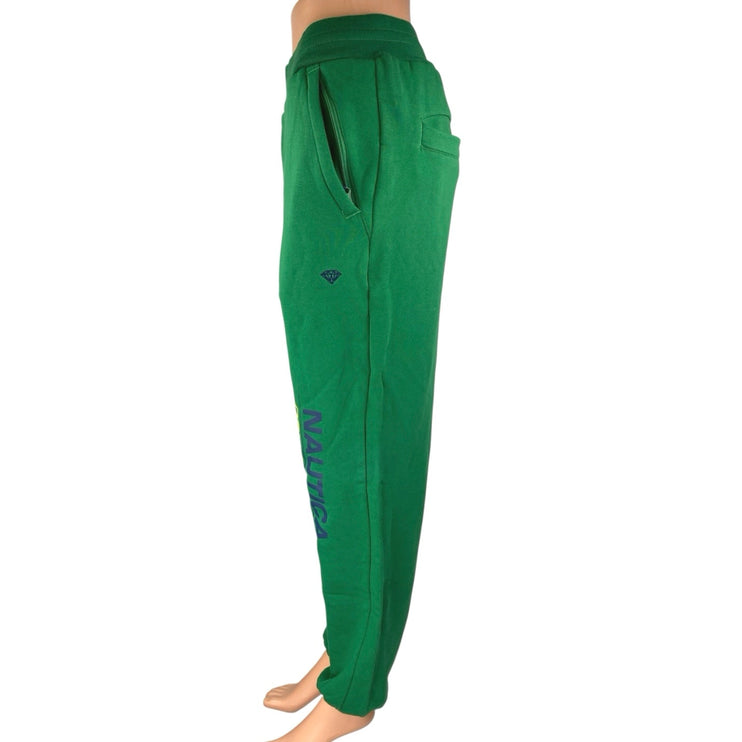 Nautica Competition Green Elastic Waist Tapered Trousers Joggers Sweatpants Sz S