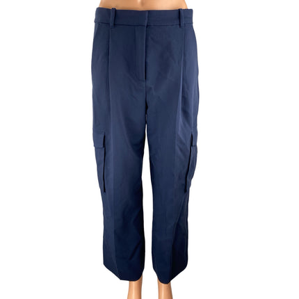 Abercrombie & Fitch Women's Navy Blue High Rise Cargo Wide Leg Trousers Pants 29
