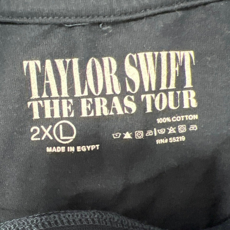 Taylor Swift The Eras Tour Navy Blue Crew Long Sleeve Graphic Tee Shirt Top 2XL