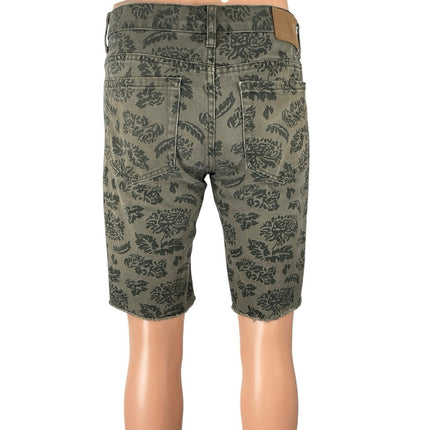 Standard Cloth Men's Botanical Floral Casual Straight Bermuda Denim Shorts Sz 31