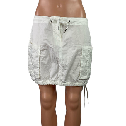 & Other Stories Women's White Tie Hem Pocket Mid Waist Pencil Mini Skirt Size M