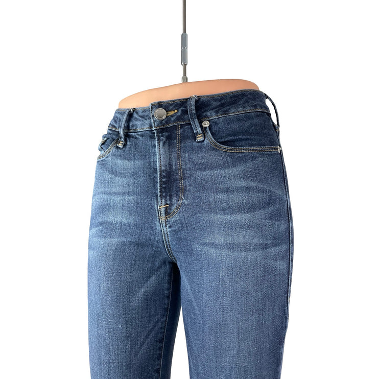 Good American Good Waist Blue Lace Up Back Classic Skinny Denim Jeans Pants 0/25
