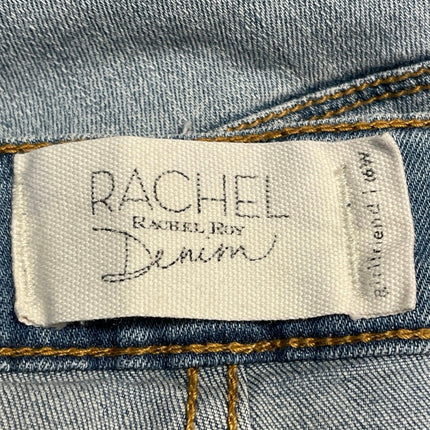 Rachel Roy Women's Blue Distressed Light Wash Skinny Straight Denim Jeans 16W