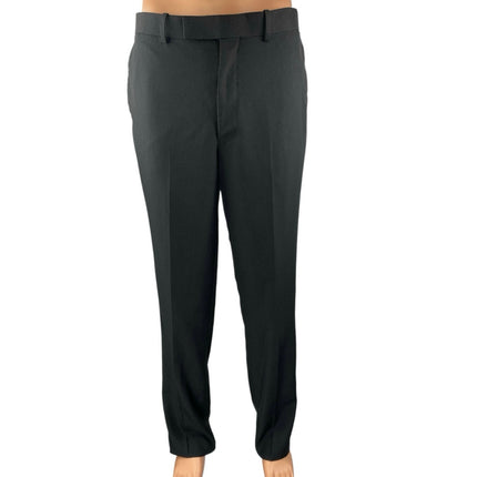 Paolo Giardini Men's Black High Waist Straight Leg Trousers Dress Pants Size 34 Paolo Giardini Men's Black High Waist Straight Leg Trousers Dress Pants Size 34