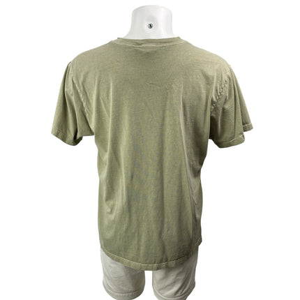 Teddy Fresh Men's Green Cotton Short Sleeve Crew Neck Pocket T Shirt Tee Top L