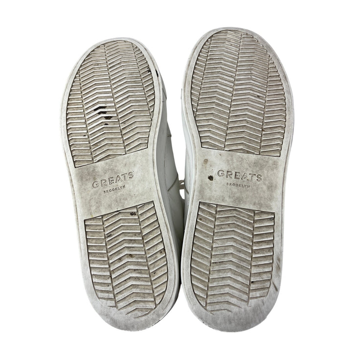 Greats Royale 2.0 Women's White Low Top Round Toe Lace Up Sneakers Shoes Sz 10.5