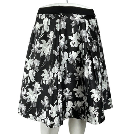 Lane Bryant Prabal Gurung Black Floral High Waist A Line Knee Length Skirt Sz 16