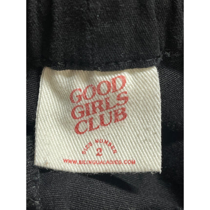 Good Girls Club Women's Gray High Rise Elastic Waist Wide Leg Trousers Pants 2