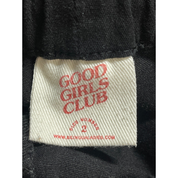 Good Girls Club Women's Gray High Rise Elastic Waist Wide Leg Trousers Pants 2