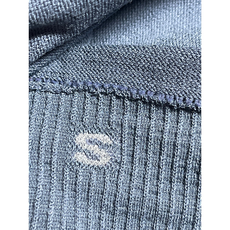 Lululemon Women's Blue Knit Long Sleeve Mock Neck Raglan Sweatshirt Top Size S