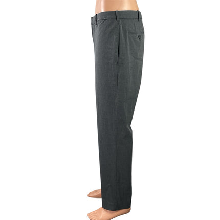 Uniqlo Smart Men's Dark Gray Wool-like Slim Tapered Chino Dress Pants Size L