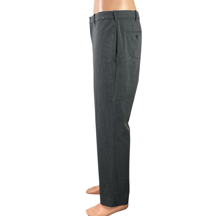 Uniqlo Smart Men's Dark Gray Wool-like Slim Tapered Chino Dress Pants Size L
