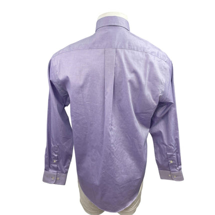 Club Room Men Purple Long Sleeve Regular Wrinkle Resistant Dress Shirt Size 15.5