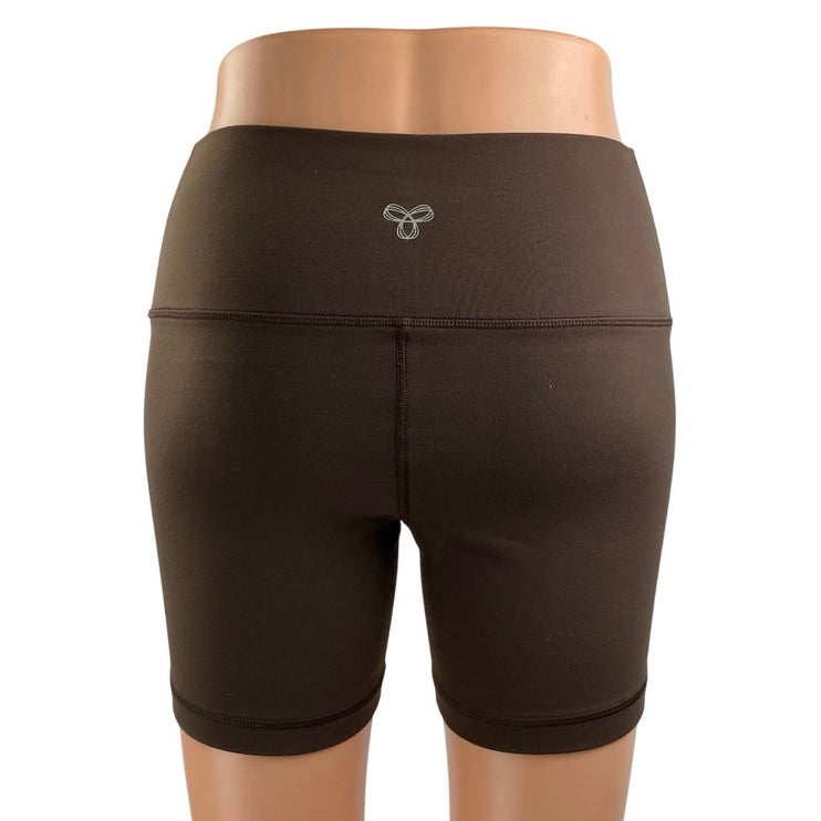 Aritzia TNA Brown High Rise Yoga Workout Gym Running Athletic Biker Shorts Sz S