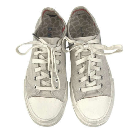 Paul Smith Dino Kids White Cream Canvas Low Top Lace Up Sneakers Shoes Size 6