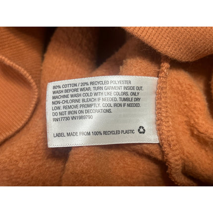 Art Class Women's Orange Smiley Fleece Crew Long Sleeve Sweatshirt Top Size XL