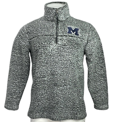 Boxercraft Michigan Wolverines Men's Sherpa Fleece Zip Sweatshirt Sweater Top S