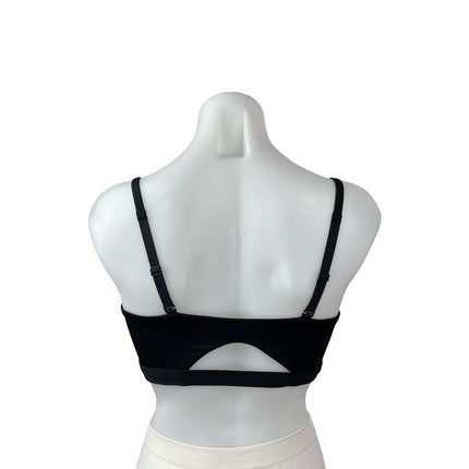 Gymshark Women's Black Yoga Running Workout Athletic Sports Bra Crop Top Size M