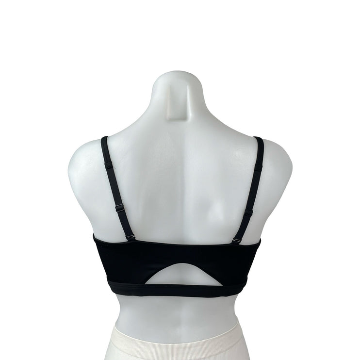 Gymshark Women's Black Yoga Running Workout Athletic Sports Bra Crop Top Size M