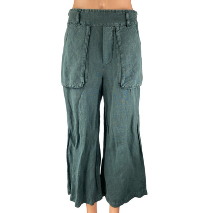 YFB Women's Green Patch Pockets High Waist Wide Leg Baggy Utility Cargo Pants XS