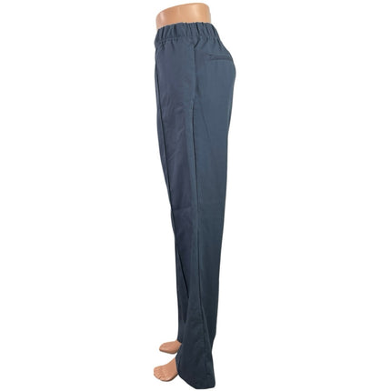 Weekday Women's Blue Pull On High Rise Baggy Wide Leg Trousers Pants Size 38