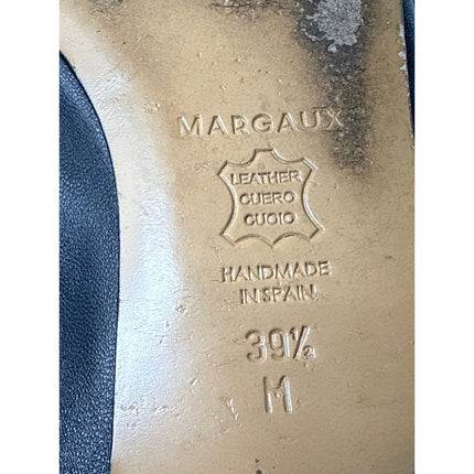 Margaux The Demi Women's Dark Blue Nappa Leather Bow Ballet Flats Size 9M