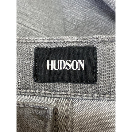 Hudson Women's Gray Mid Rise Distressed Baggy Wide Leg Denim Jeans Pants Size 28