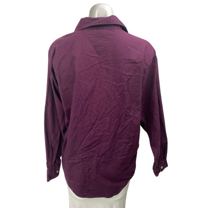 Mickey Unlimited Purple Embroidered Mickey Minnie Pluto Button Down Shirt Top M