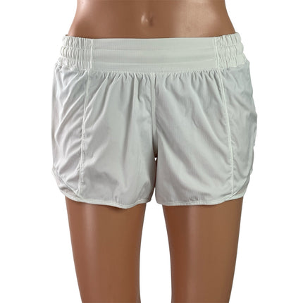 Lululemon Hotty Hot II Women's White Gym Workout Athletic Running Shorts Size 6