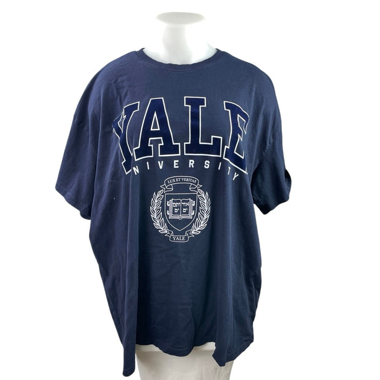 H&M Women's Navy Blue Yale University Short Sleeve T Shirt Tee Top Size XXL