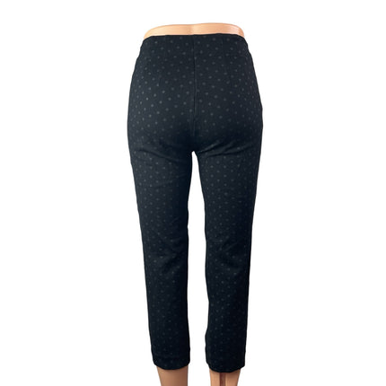 Ann Taylor Women's Black Polka Dot Mid Rise Skinny Cropped Trousers Pants Sz 00P