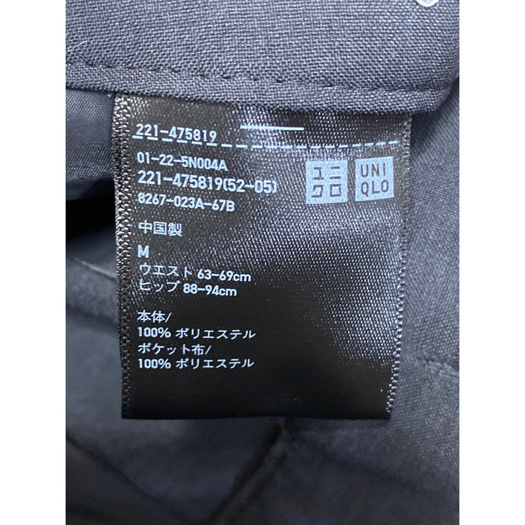 Uniqlo Women's Gray High Waisted Pleated Baggy Wide Leg Trousers Dress Pants M