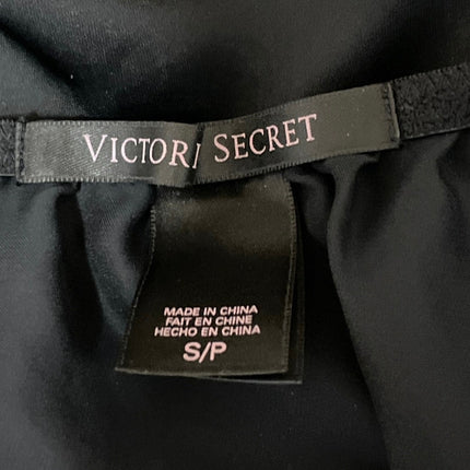 Victoria's Secret Black Sleeveless Strappy Back V Neck Lingerie Teddy Dress S