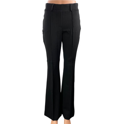 NEW Quince Women's Black High Waisted Pleated Flared Trouser Dress Pants Size S